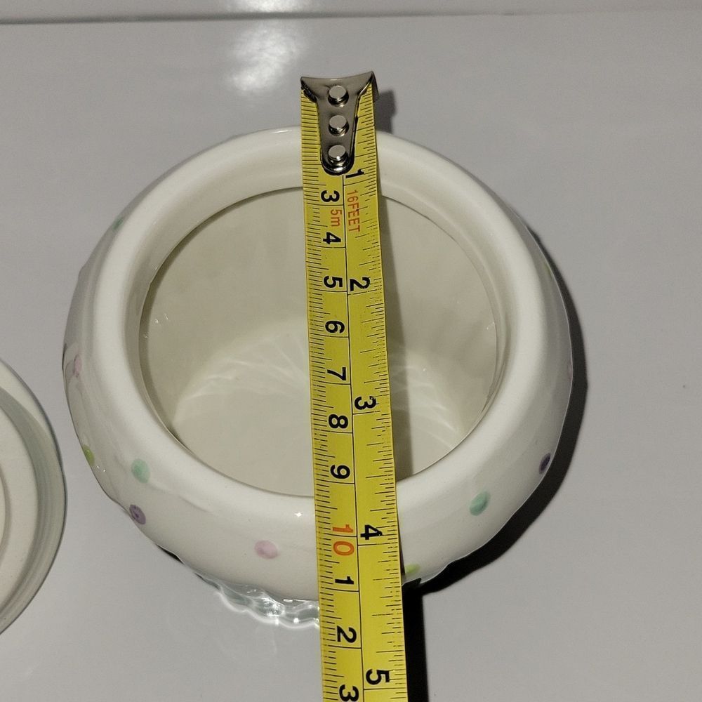 Pastel Mint Ceramic Cupcake Jar with Lid - Picture 5 of 7